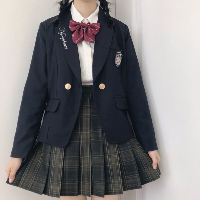 美斯馨小西装外套女西服女休闲 多色久见高藏青色西服