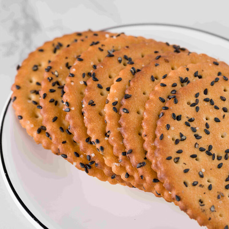 黑芝麻饼干整箱5斤装老式薄脆饼干小包装饼干零食 散装多口味混合 1斤