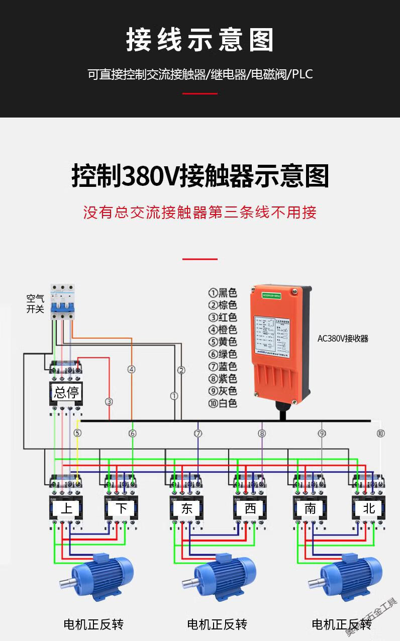 行车无线遥控器 380v 220v电动葫芦起重机塔吊遥控器无线遥控开关 单