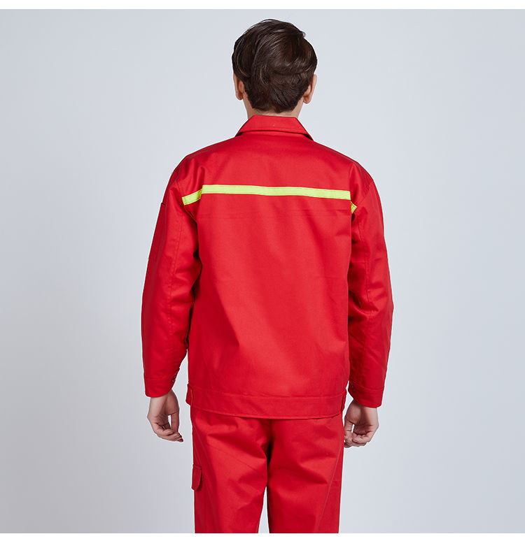 中国石油工作服套装春秋长袖红色工服男女油田劳保服耐磨工人工装红色