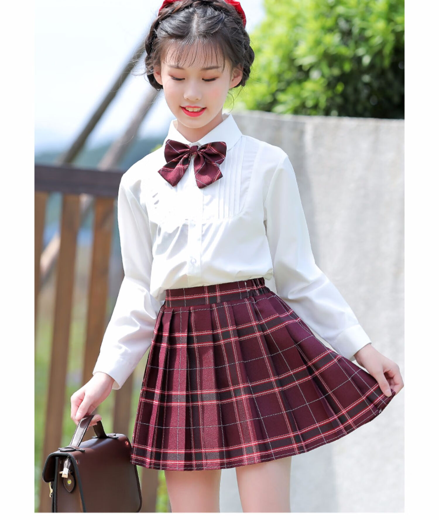 jk儿童春装漂亮小女孩小学生穿的新款洋气学院风百褶裙校服两件套日系
