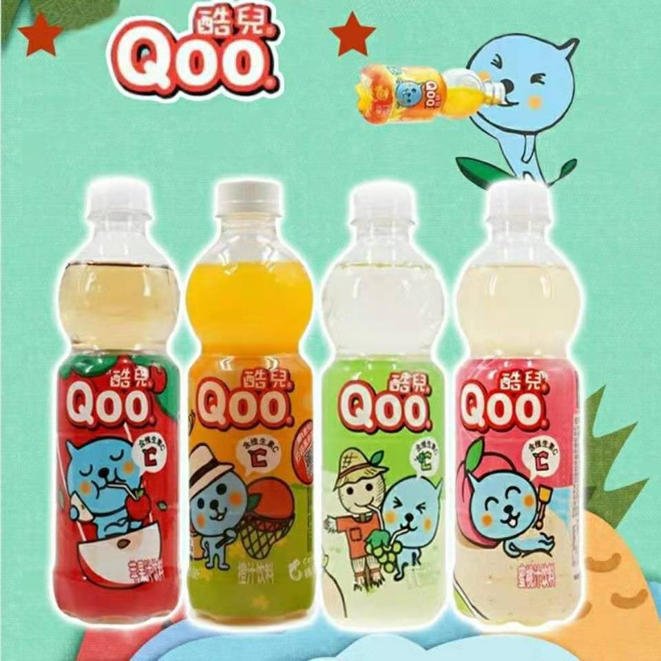 5折美粒果qoo酷儿450ml瓶橙汁蜜桃果汁葡萄汁小瓶饮料可拼味整箱酷儿