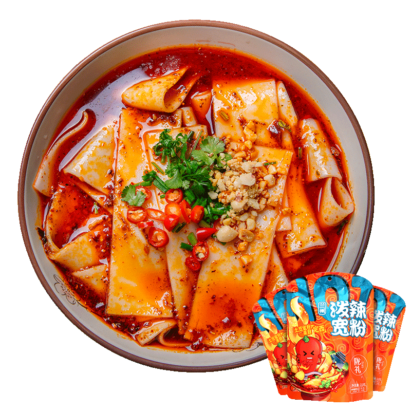 陇萃堂麻辣流汁宽粉宽粉香辣定西鲜土豆粉甘肃兰州特产宽粉速食火锅加