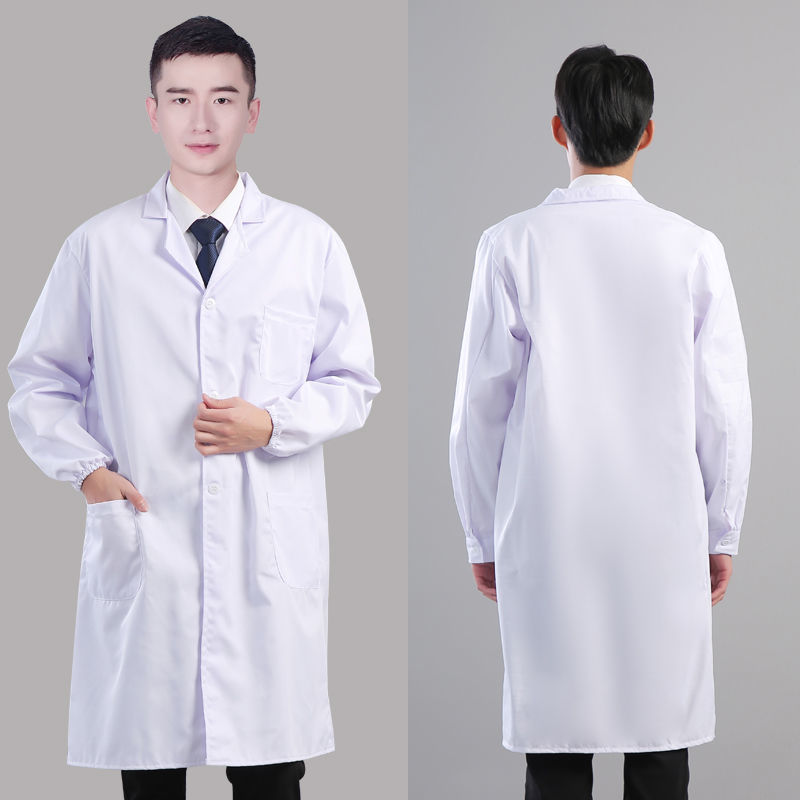 享登白大褂男女工作服医生医院护士化学实验服实习厚款长袖短大褂扣子