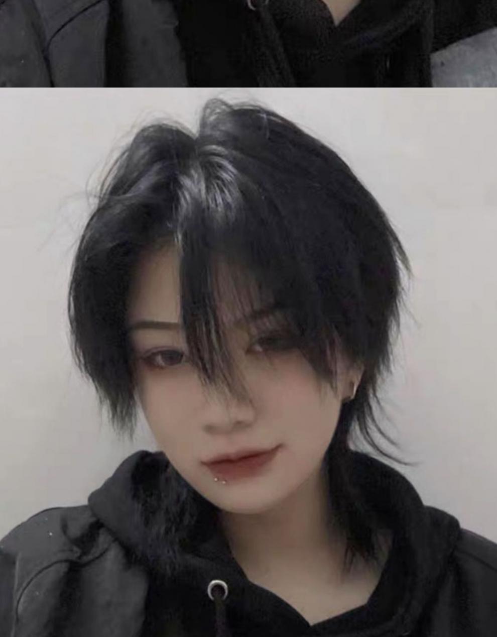 韩瑟假发套头鲻鱼头套式狼尾头自然男生短发韩版帅气整顶无痕正太帅气