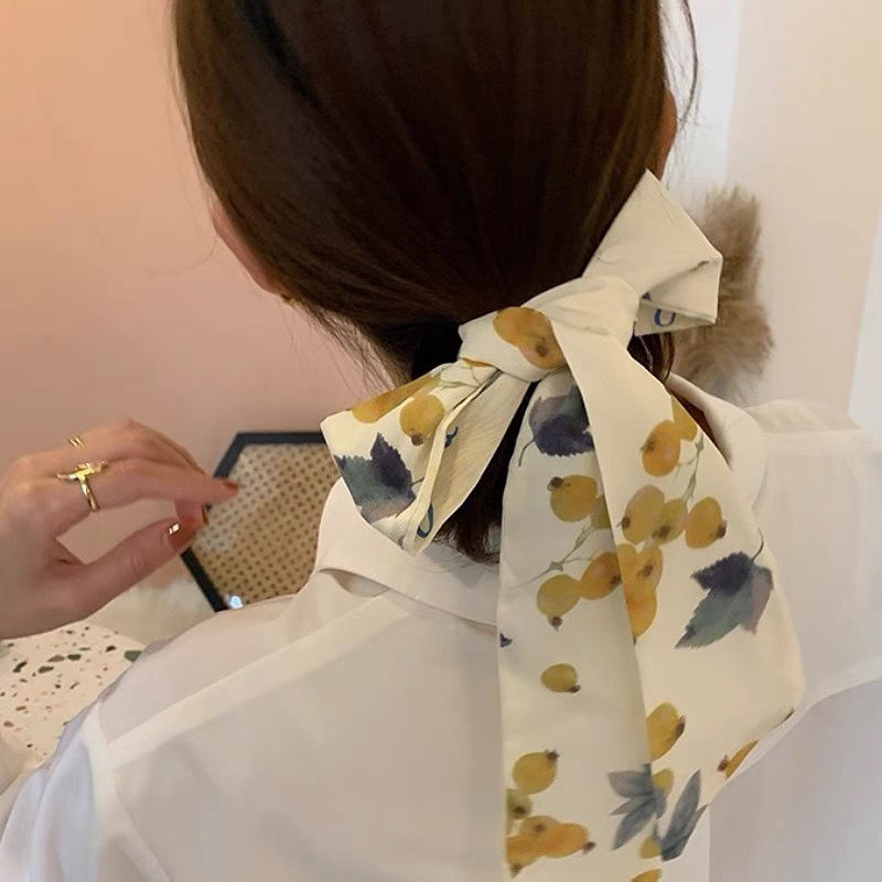 扎头发丝巾扎头发的丝巾发带女绑发丝带长条飘带仙女森系超仙复古法式