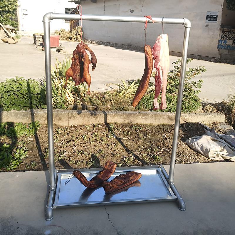 晒肉架挂肉架带托盘家用厨房不锈钢挂烧腊架烤鸭架烤鸡腊肉烤鹅晾鸭坯