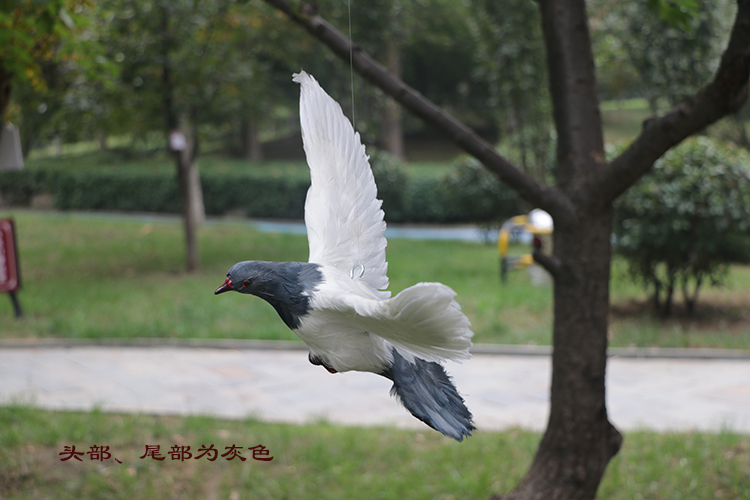 景超富康仿真鸽子摆件羽毛小鸟白鸽摄影道具飞翔鸽婚庆装饰品动物模型
