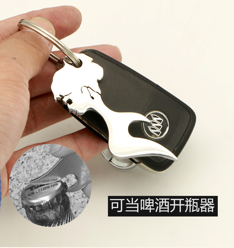 美女开瓶器钥匙扣挂件不锈钢美女开瓶器便携啤酒起子个性腰挂汽车钥匙