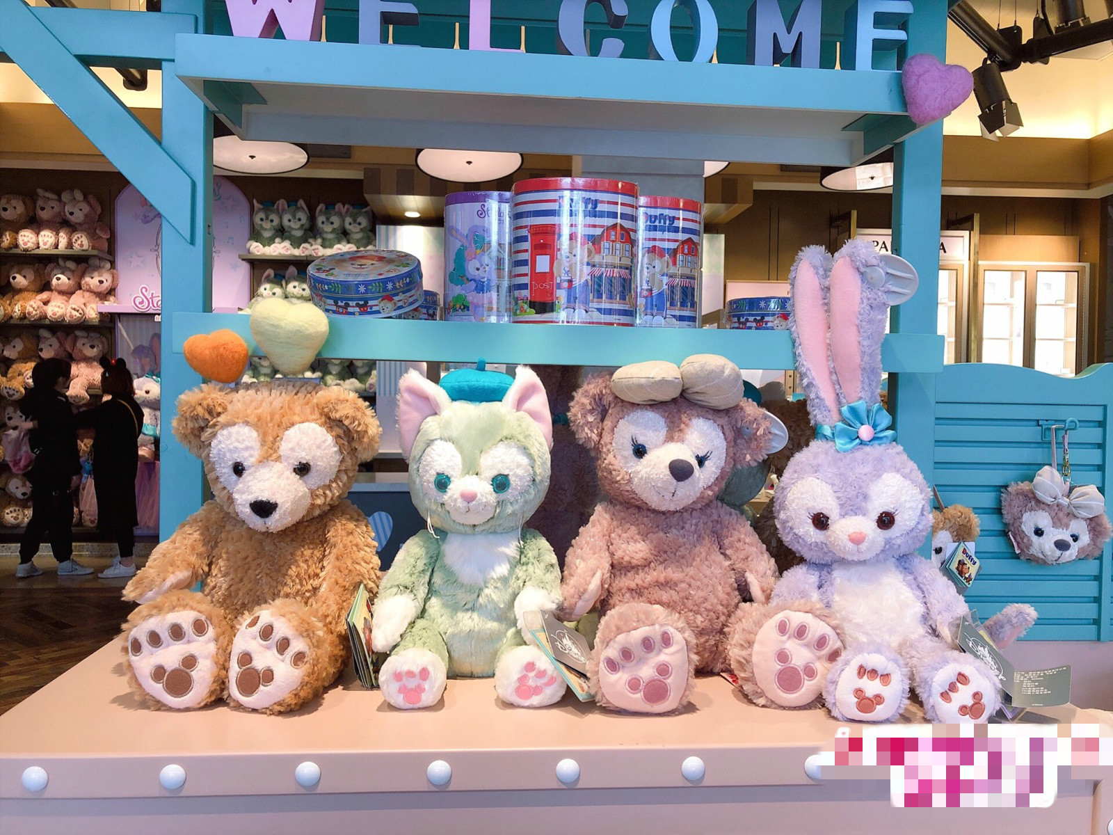 迪士尼disney上海士尼乐园stellalou星戴露达菲毛绒熊托尼猫公仔娃
