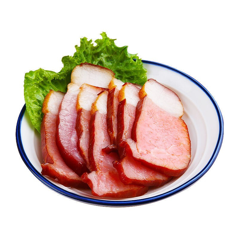 陕西安康陕南腊肉农家土特产自制柴火烟熏肉五花肉后腿肉500g五花肉