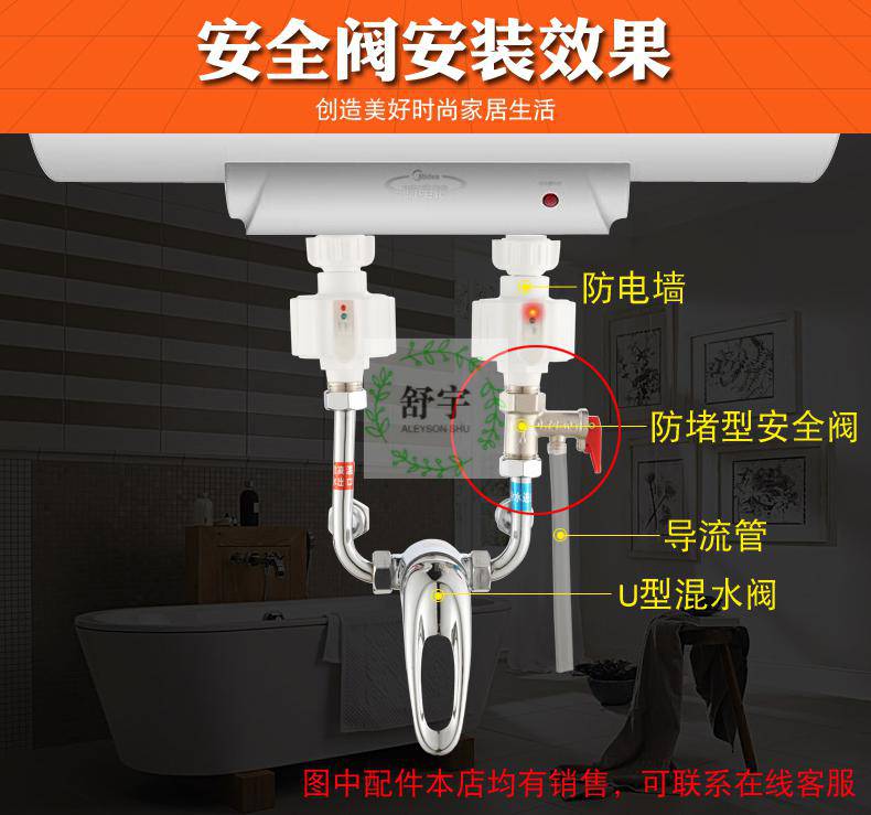 适用万和海尔史密斯电热水器小厨宝安全阀单向止回阀泄压阀4减压阀6分