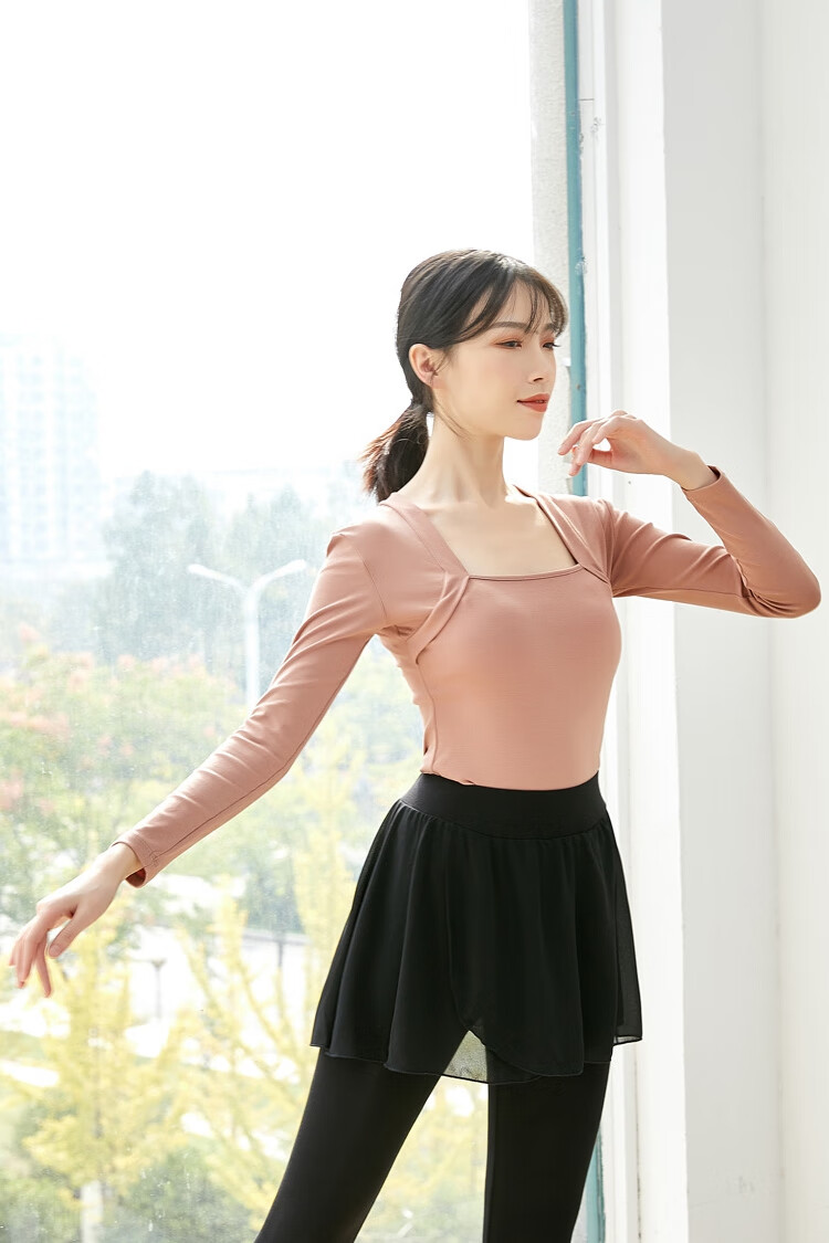 芭蕾舞舞蹈服现代舞服装舞蹈练功服女成人纯棉芭蕾舞教师形体服拉丁舞