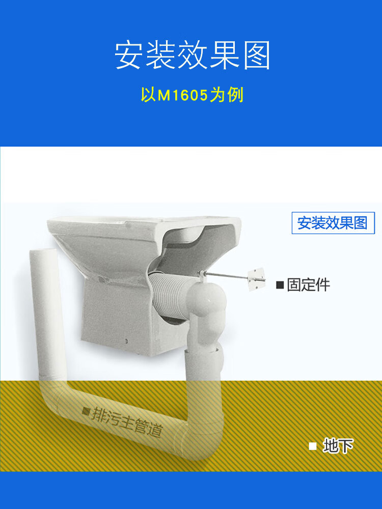 吉斯特马桶排污管墙排改侧排软管后排水管老式坐便器下水后排连接管