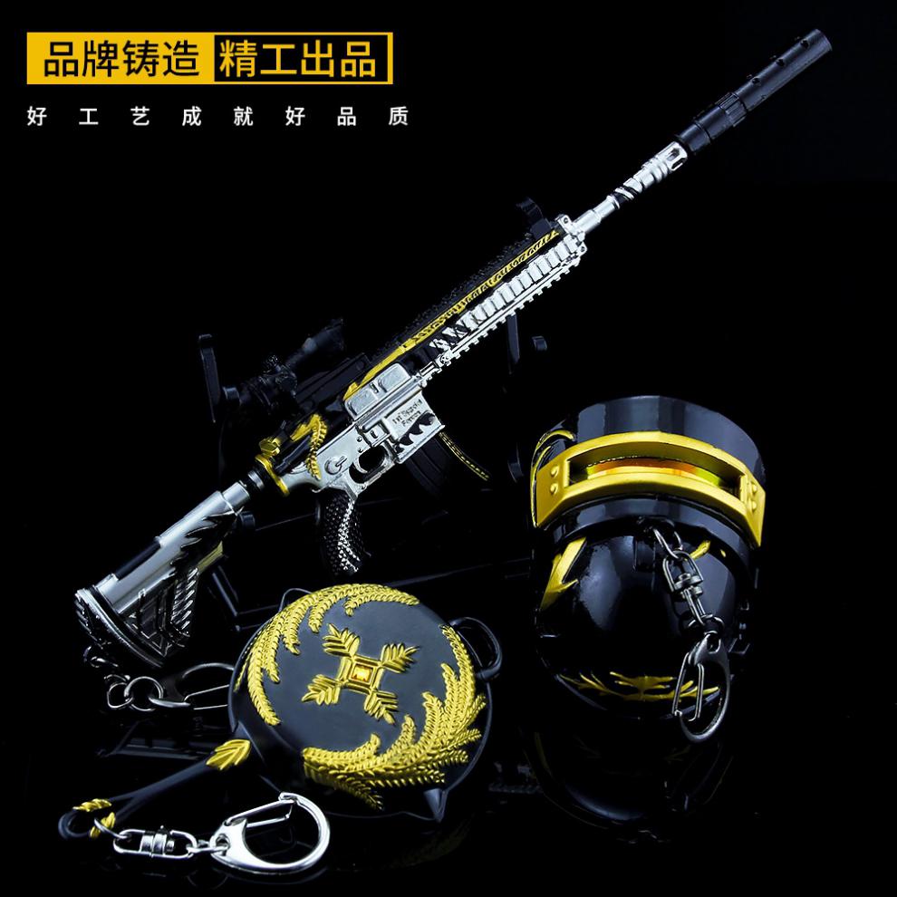 和平精英模型awmm416黄金龙骨皮肤金属三件套装儿童玩具 98k梦幻火箭