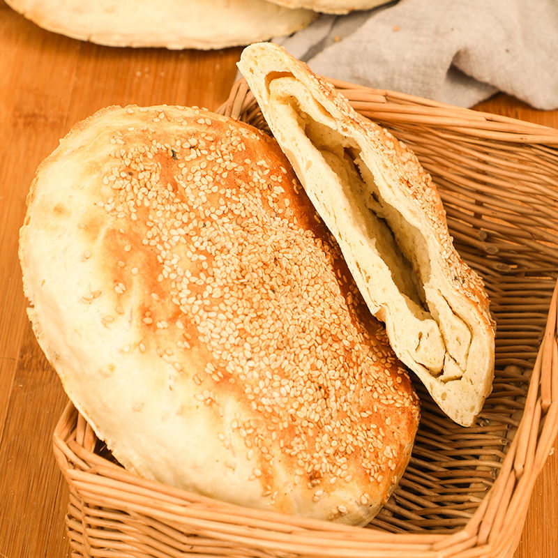 山东菏泽吊炉大烧饼手工火烧土特产美食小吃食品咸甜辣味10个香辣味5