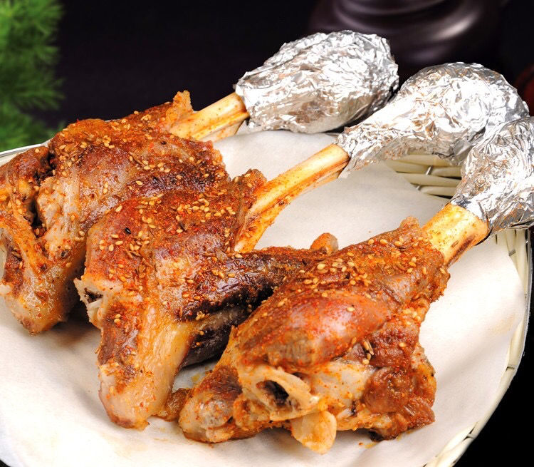 羊小腿4斤装羊后腿羊肉棒骨烧烤食材烤羊腿棒带骨4斤小羊腿加料包