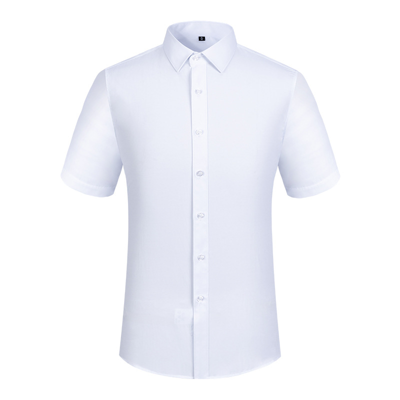 商务男士短袖衬衫夏季新款棉白色蓝色黑色 白色 XL 京东折扣/优惠券