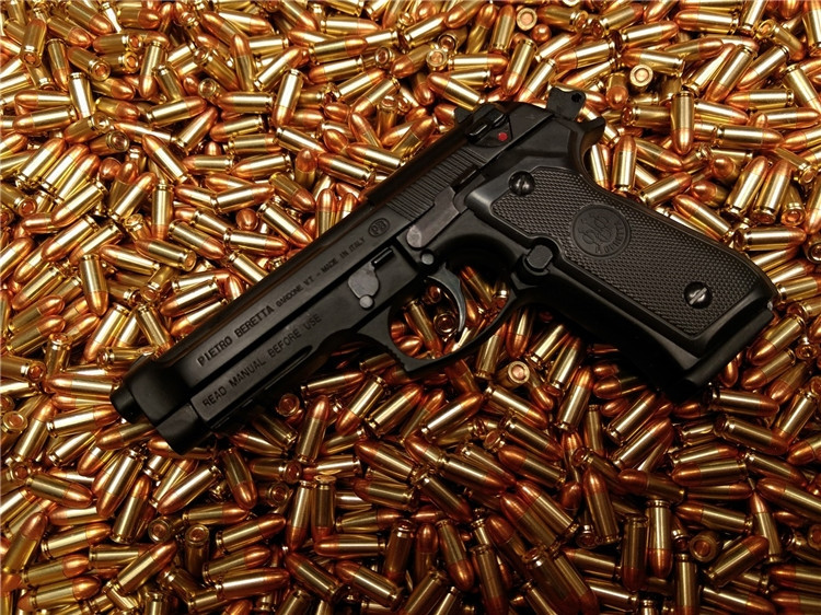 05伯莱塔m92f 金属手模型可抛壳儿童玩具抢 不可发射 黑色 6双色弹
