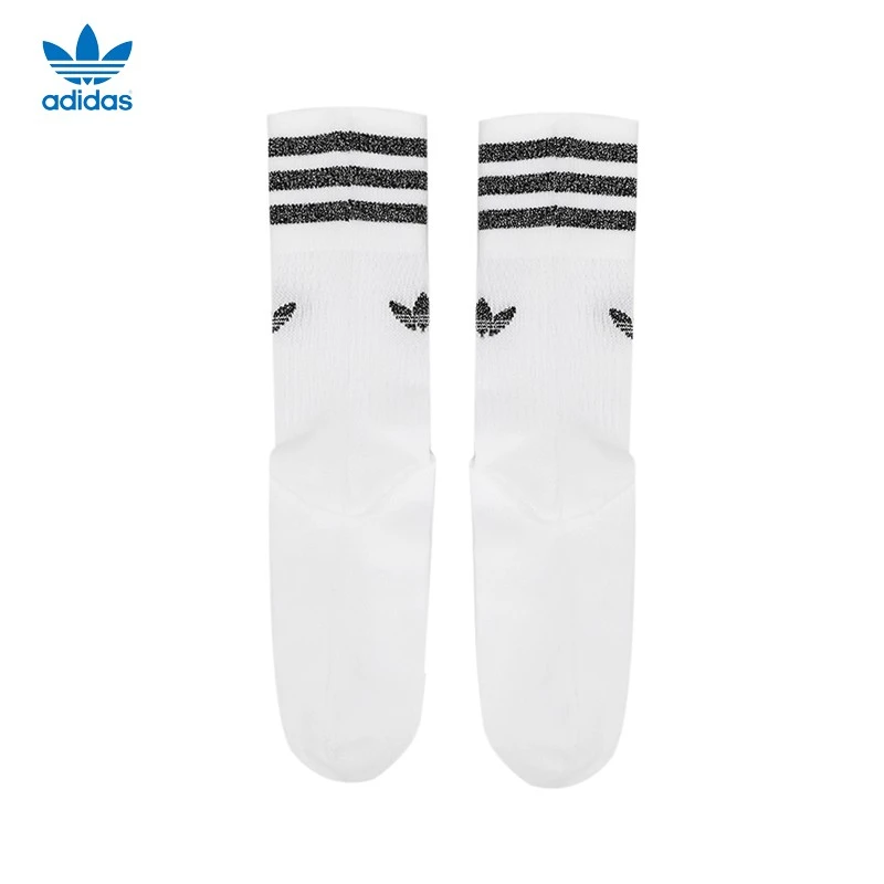 Adidas adidas clover sports socks women's casual cotton socks MID CUT GLT  SCK two pairs of