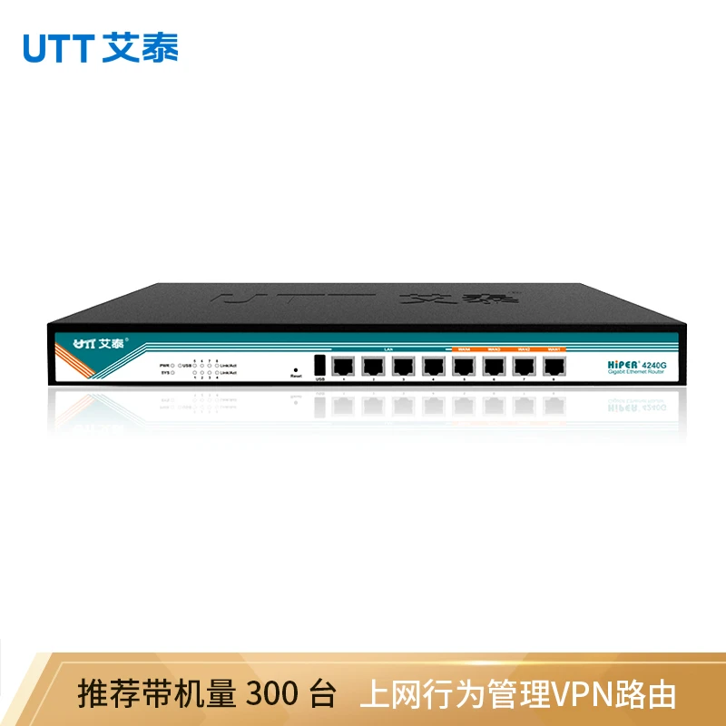 Aitai UTHiPER 4240G enterprise-class full gigabit multi-WAN port Internet  behavior management VPN router advertising marketing  certification/intelligent flow control/VPN