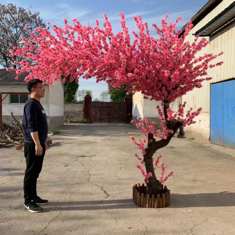 凯都假桃树仿真桃花树春节摆花桃花新年樱花树梅花腊梅树室内装饰大型