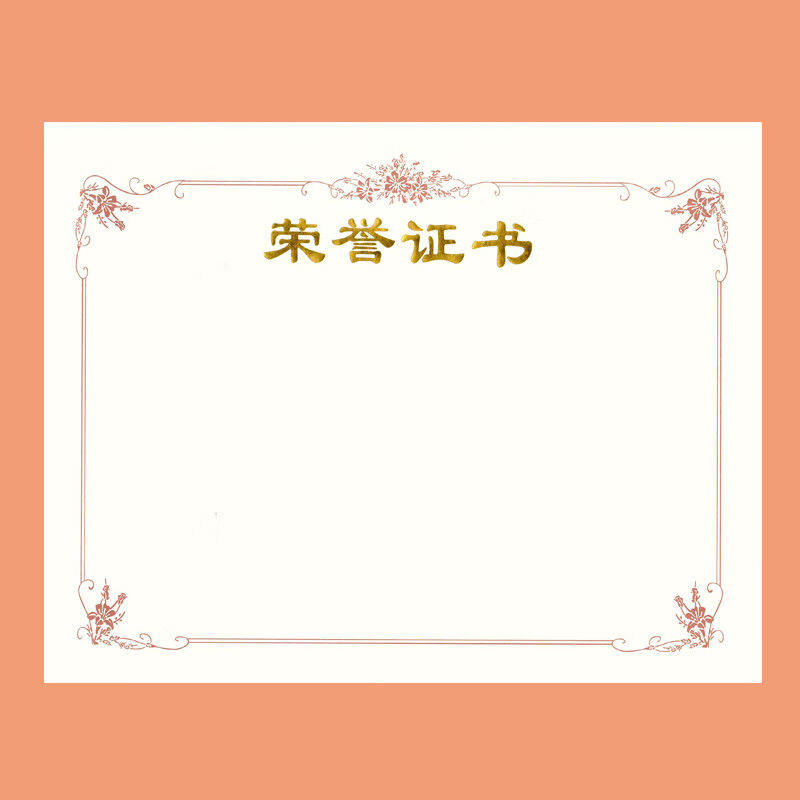 荣誉证书内芯奖状纸内芯打印定制全国聘书毕业证书结业证书芯白色聘书