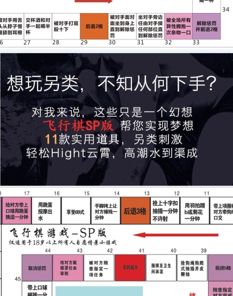 惩罚情侣飞行棋促进感情sp大富翁真人版惩罚刺激多人互动秘密游戏