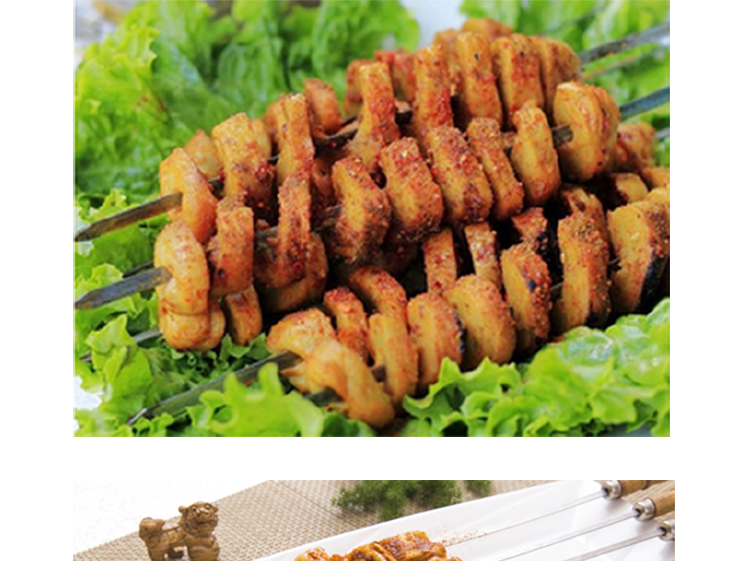 原味烤大面筋串烧烤油炸香辣小吃食材204060串手工半成品素食面筋串40