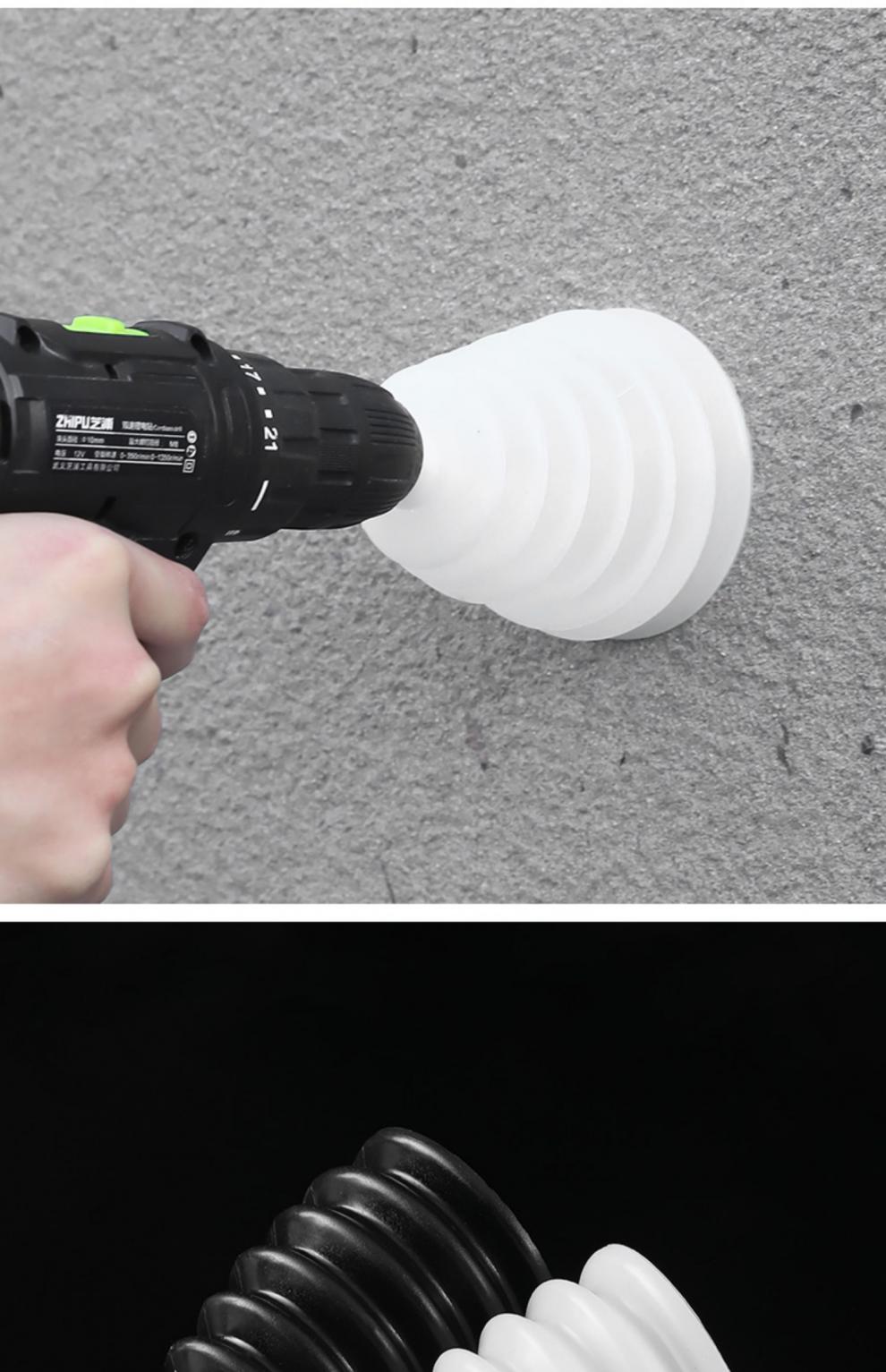 电锤防尘罩冲击钻防尘器家用电钻防尘接灰碗挡灰配件电锤工具大全红色