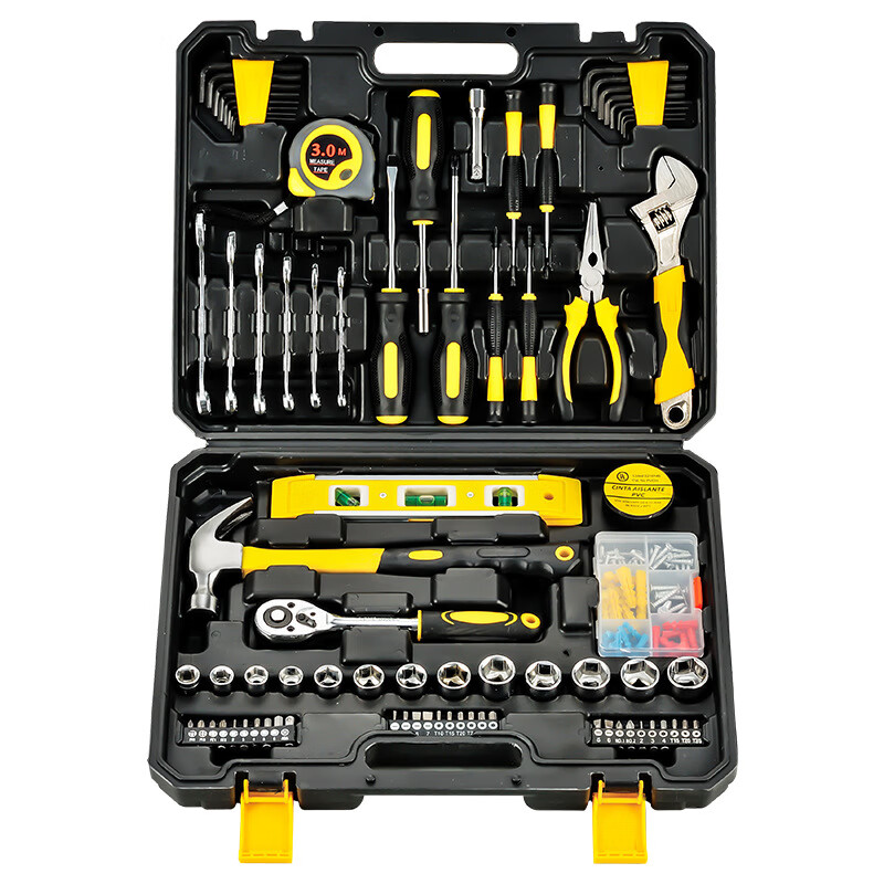 家用多功能工具箱套装大全螺丝刀扳手五金电工木工工具全套108pc