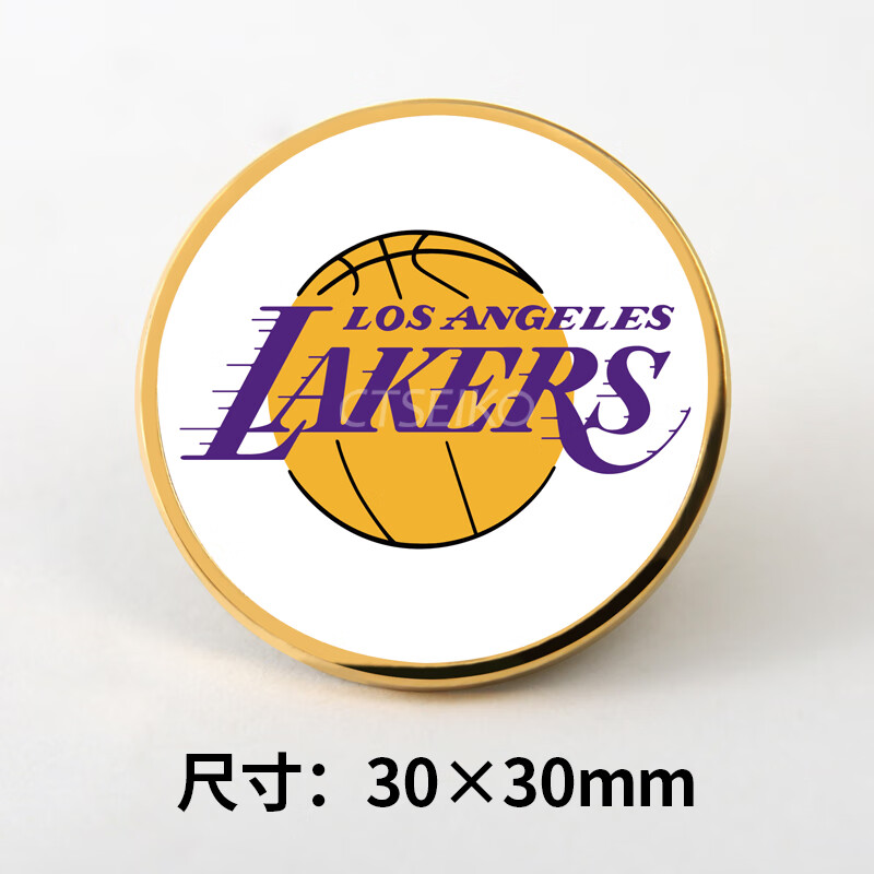 慕绢珠宝nba詹姆斯科比徽章胸针湖人勇士队标周边胸章球迷背包饰品领