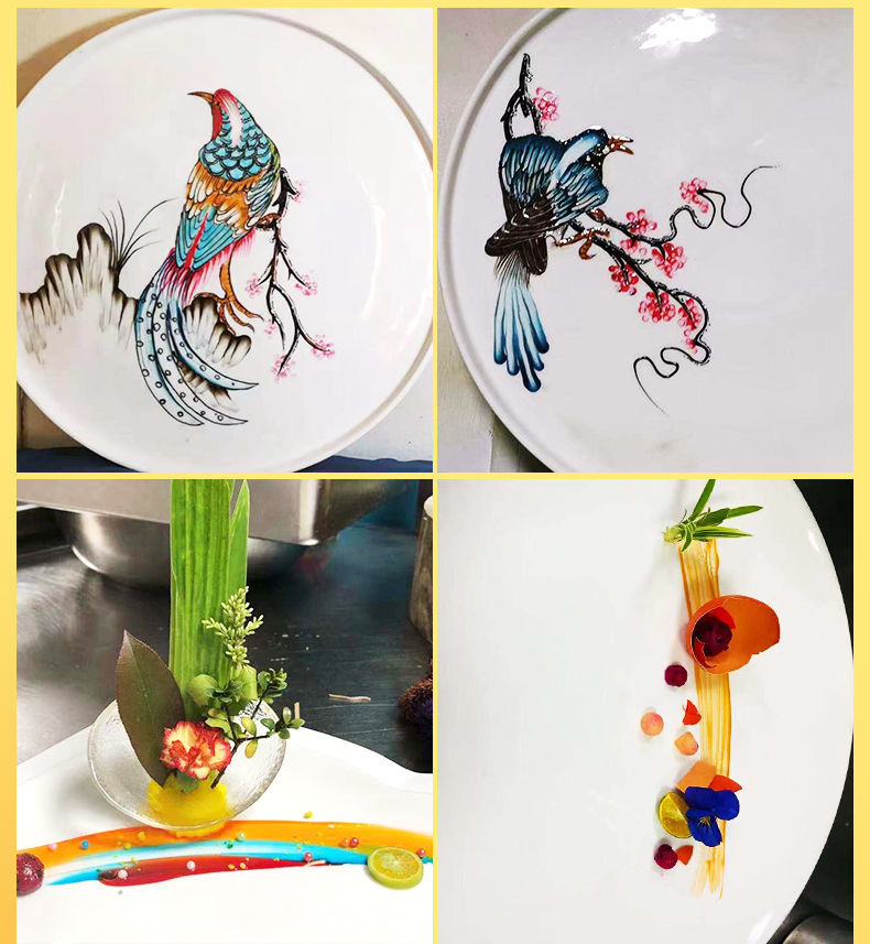 果酱画果酱笔套装盘饰绘画工具全套厨师厨房装饰点缀摆盘食用专用10色