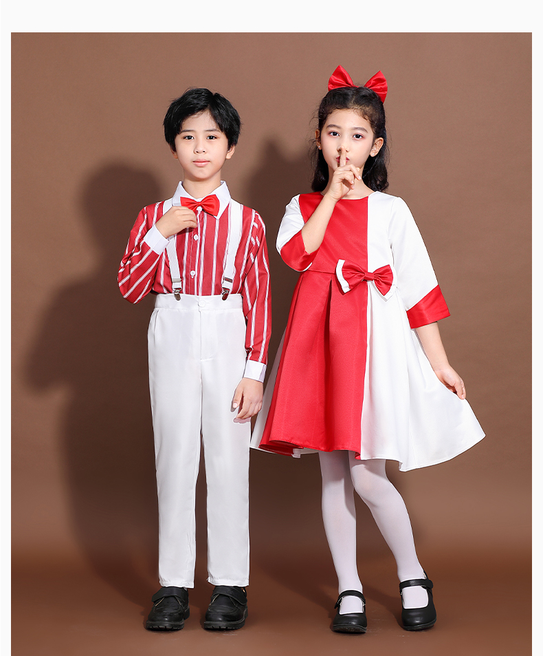 朗诵比赛礼服女童儿童朗诵合唱演出服男童礼服小学生合唱团表演服演讲