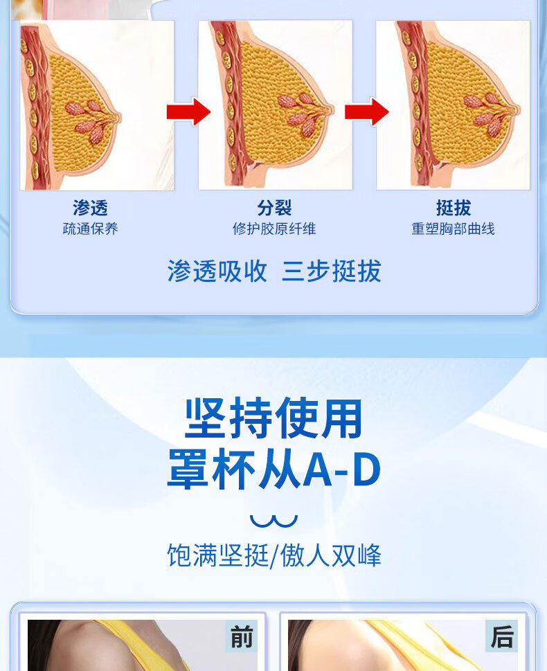 南京同仁堂美胸乳霜丰美胸霜产品胸部护理按摩精油胸贴官方刘燕酿制丰乳霜 3瓶周期装只需2瓶的价格