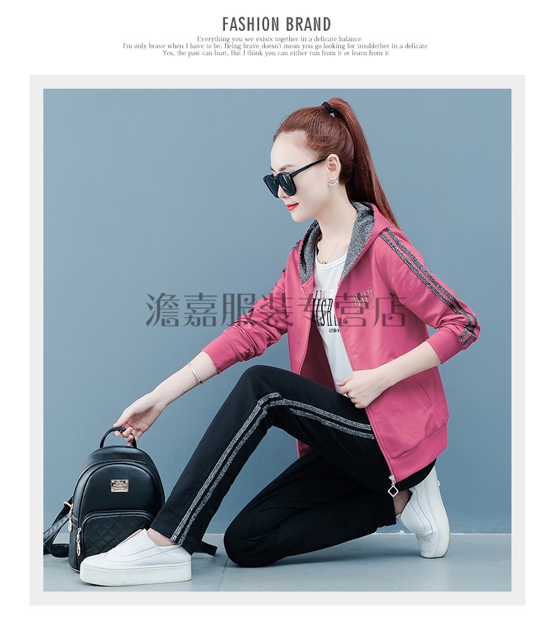 黑色三件套>穿上有气质的衣服女嘻哈运动服棒球服 m>轻松穿出女神范儿