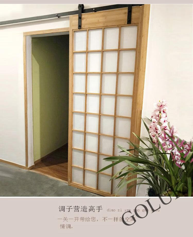 定制适用谷仓门推拉门实木移门厨房门卫生间门玻璃门吊滑门吊轨门样式