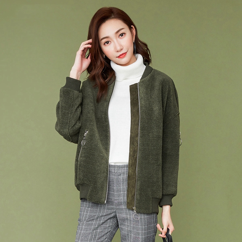 拉夏贝尔短外套女士2018秋冬季新款韩版纯色