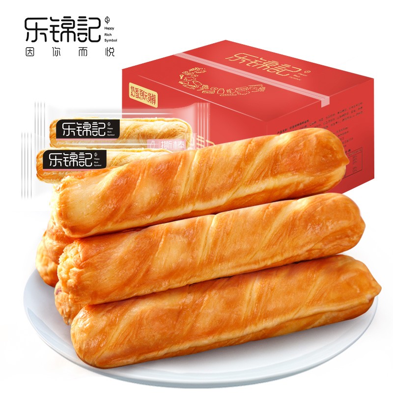 乐锦记 手撕面包棒整箱 750g