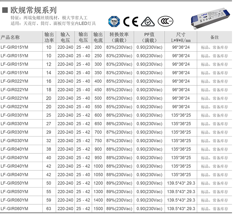 lifud莱福德led灯驱动电源driver筒灯射灯天花灯变压器灯带镇流器 35.