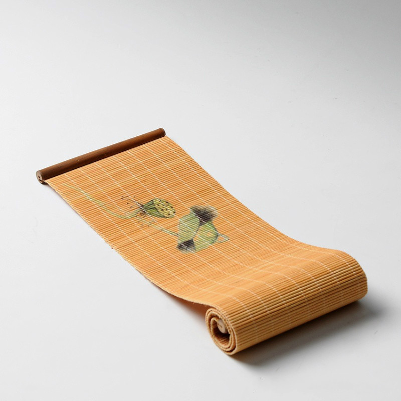 宝霆 茶垫茶帘茶盘垫子 小竹席茶席