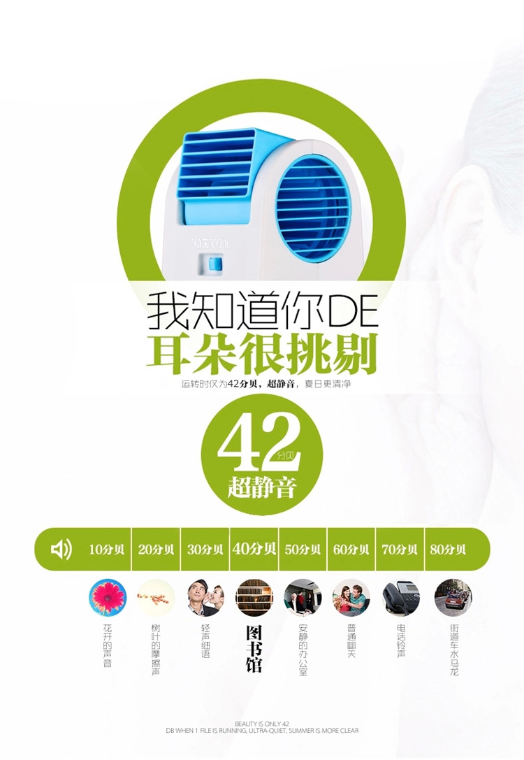 车载无叶静音小风扇汽车冷风扇usb小台扇创意迷你加冷冰块可调节风向汽车用品橘色 图片价格品牌报价 京东
