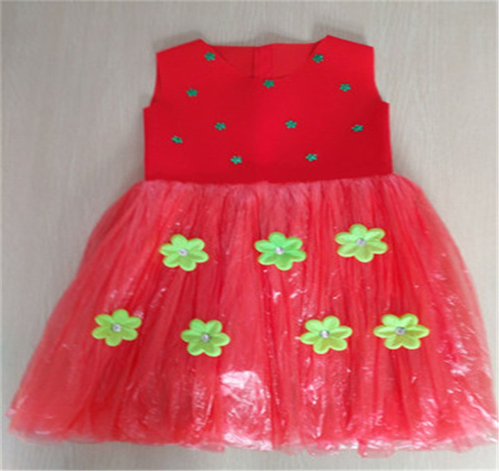 古莱登六一儿童节环保服装儿童时装秀表演服装幼儿园手工制作子装裙子