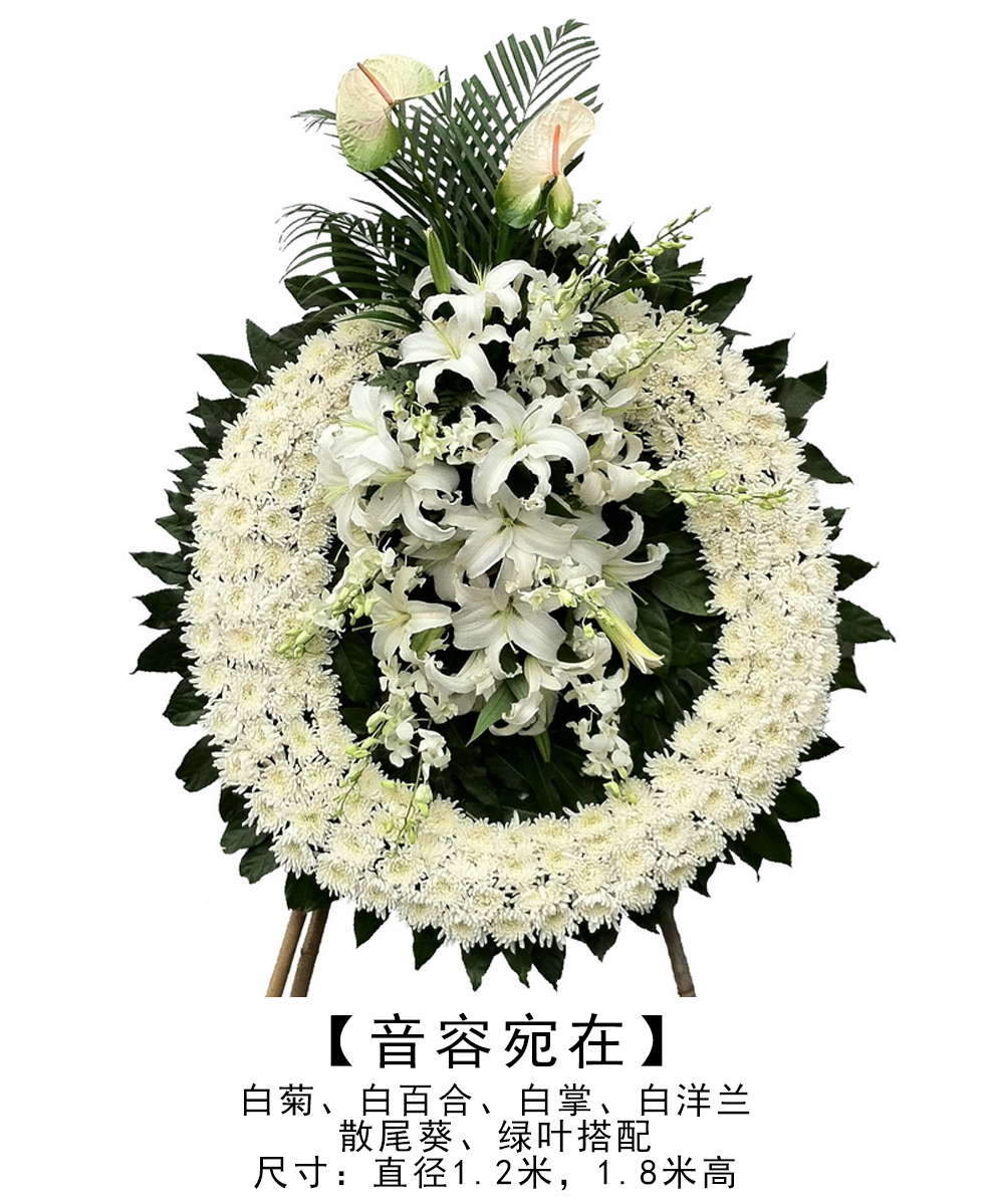 臻美菊花祭祀悼念哀悼花圈清明节鲜花速递同城苏州宁波福州珠海东莞