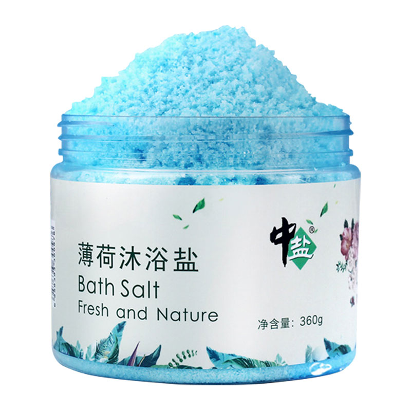 【拼购价19.9元】中盐薄荷沐浴盐360g沐浴露去角质活力