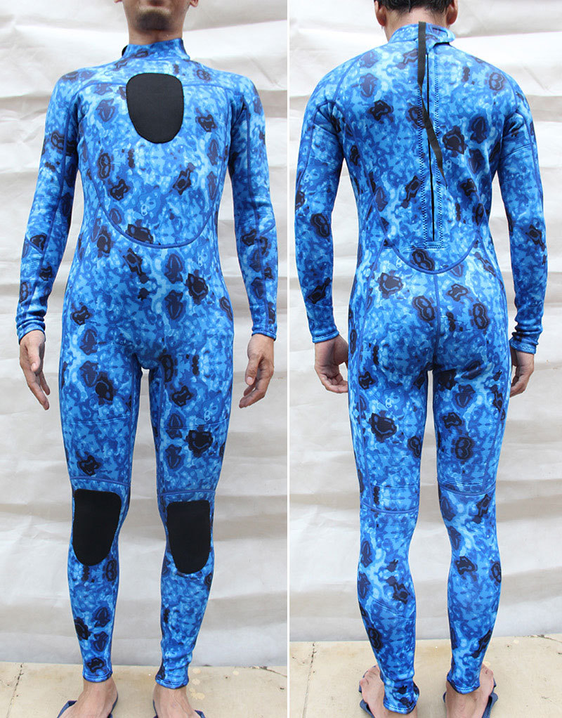 长袖套装泳衣浮潜衣迷彩服氯丁橡胶迷彩潜水保暖服冲浪 浅灰色 xxl
