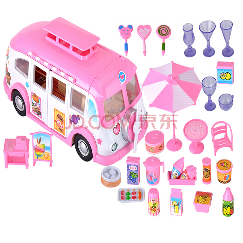 小猪佩奇玩具餐车女孩过家家野餐露营车情景扮