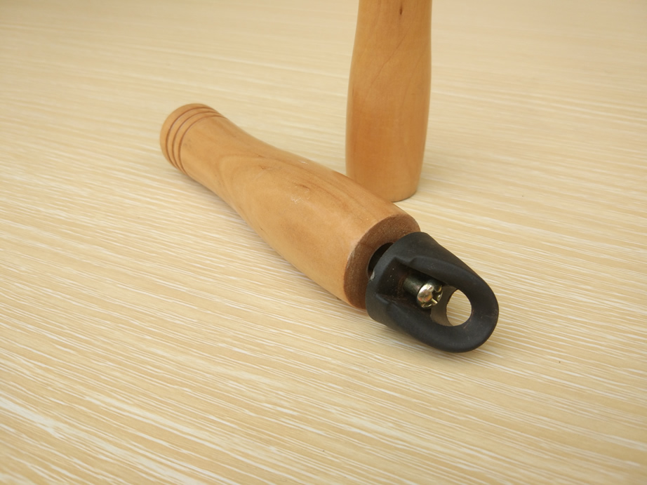 左一仁可替换通用生铁锅木柄把手烫手炒锅手柄厨房通用炒铁锅手把配件