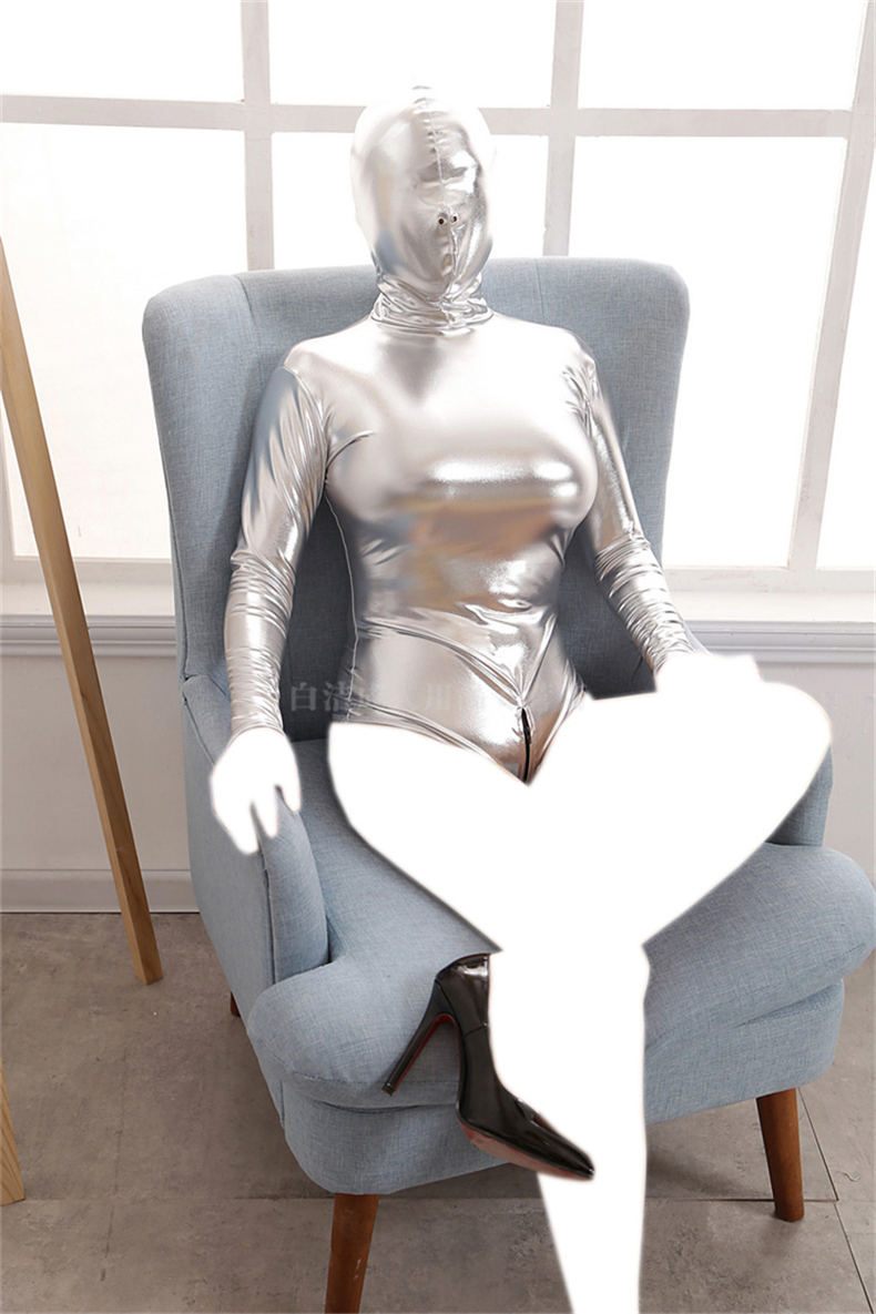 霏慕 角色扮演情趣内衣女妖娆妩媚sm调性感夜店开档皮衣连身袜紧身衣