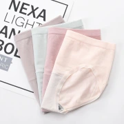 Weicaifei 4 pieces of boxed graphene underwear women's mid-waist moisture-conducting pants hip-lifting abdomen breathable briefs women's comfortable breathable underwear [4 classic boxes] pink + skin color + gray purple + light green average size 80-140 catties